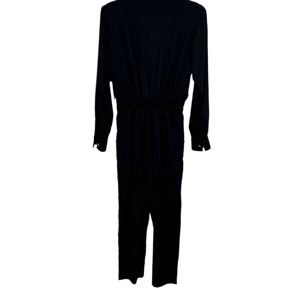Vintage D.Frank USA Black Embellished Jumpsuit Button Front Size 6 womens - Picture 10 of 12